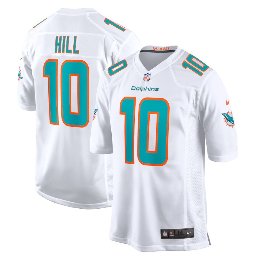 Men Miami Dolphins 10 Tyreek Hill Nike White Game NFL Jersey
